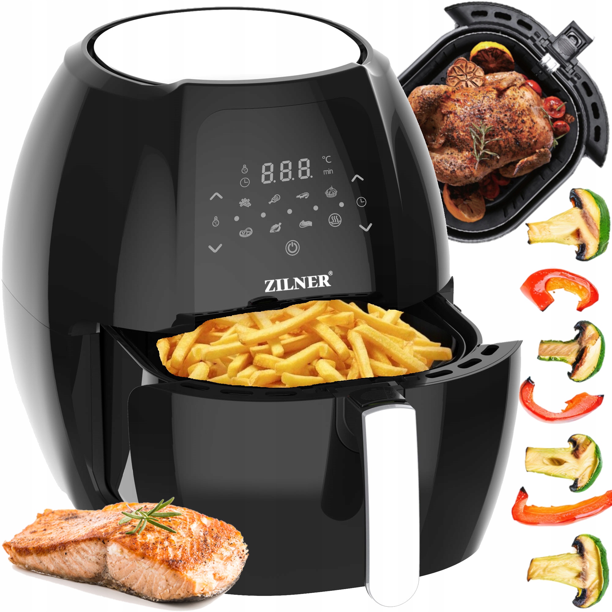Beztuková fritéza Zilner ZL3001 1800 W 7,7 l